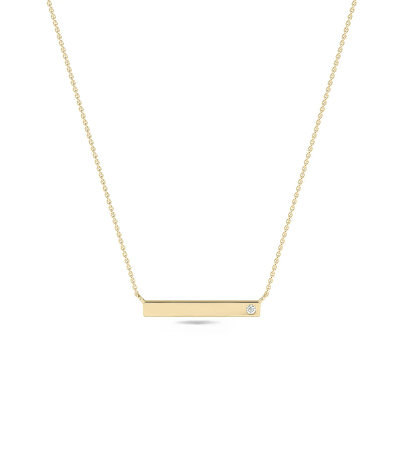Birthstone Bar Necklace - 79e | Everyday 14K Gold Jewelry