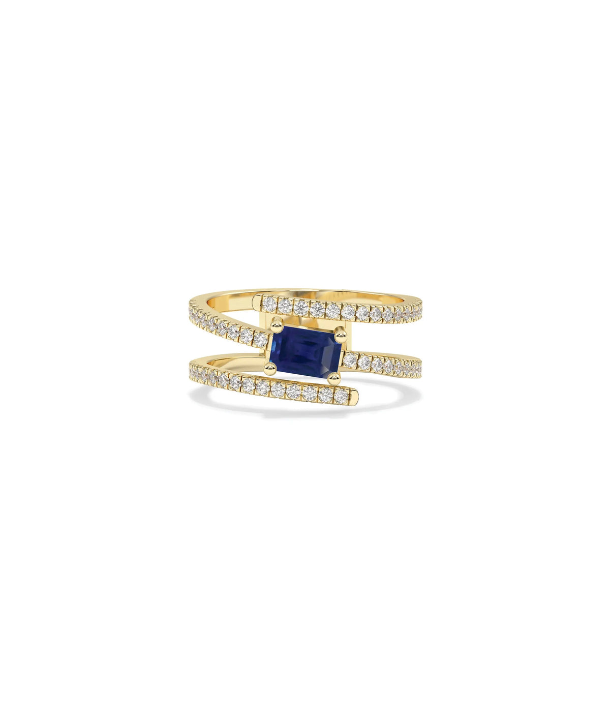 Diamond Swirl and Birthstone Solitaire Ring - 79e | Everyday 14K Gold Jewelry