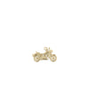 Motorcycle Gold Charm in yellow gold showing 25mm detailed bike silhouette