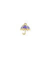 Enamel Umbrella Gold Charm in yellow gold with vibrant enamel color