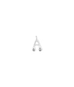 White gold Bubble Initial Diamond Charm custom design