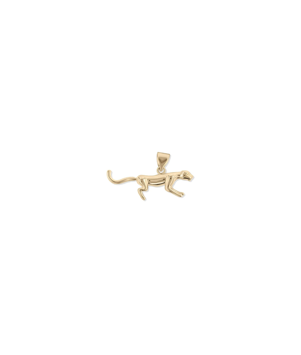 Rose gold Panther Animal Charm featuring bold style+