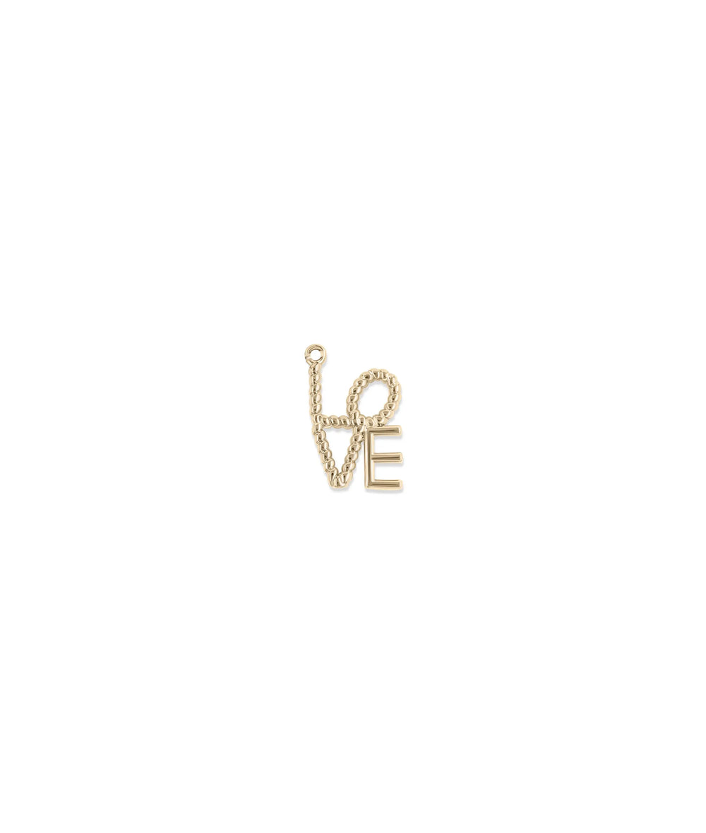 Rose gold Mantra Charm featuring love style