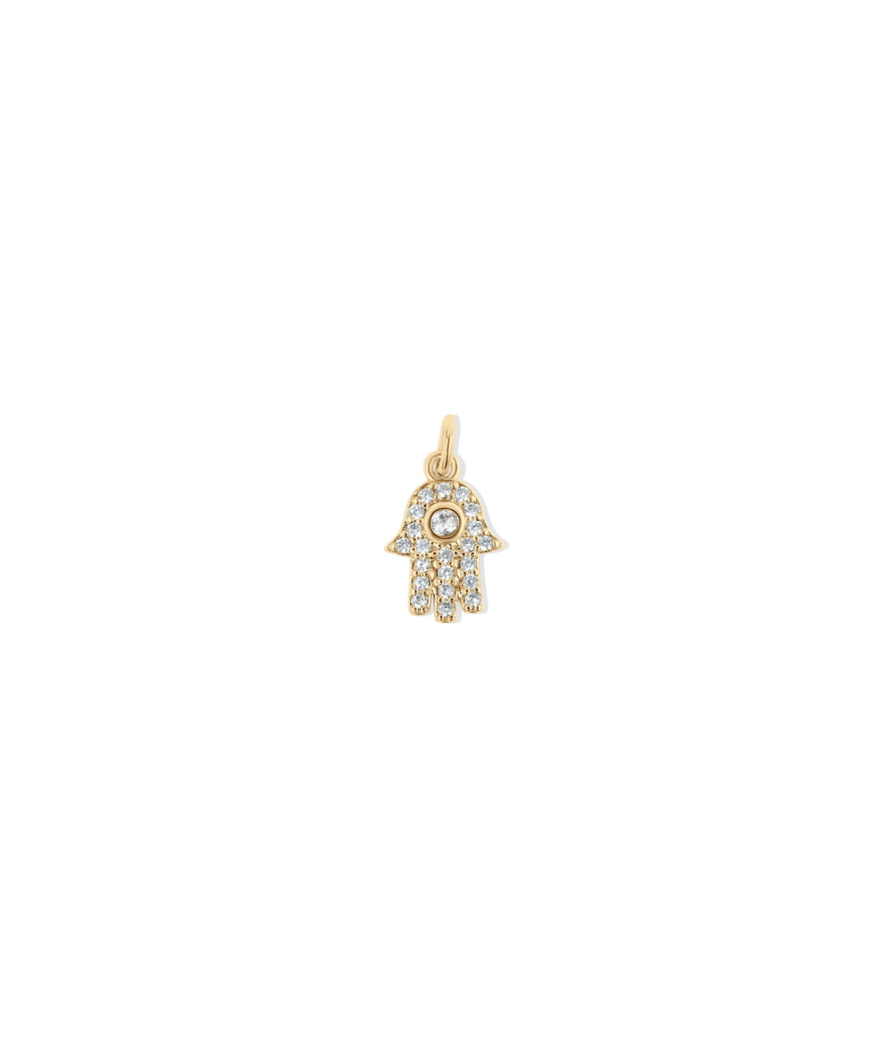 Rose gold Diamond Pave Hamsa featuring divine sparkle