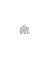 White gold Diamond Pave Elephant Charm fortune design