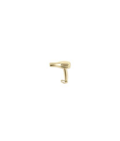 Hair Dryer Charm yellow gold beauty style symbol