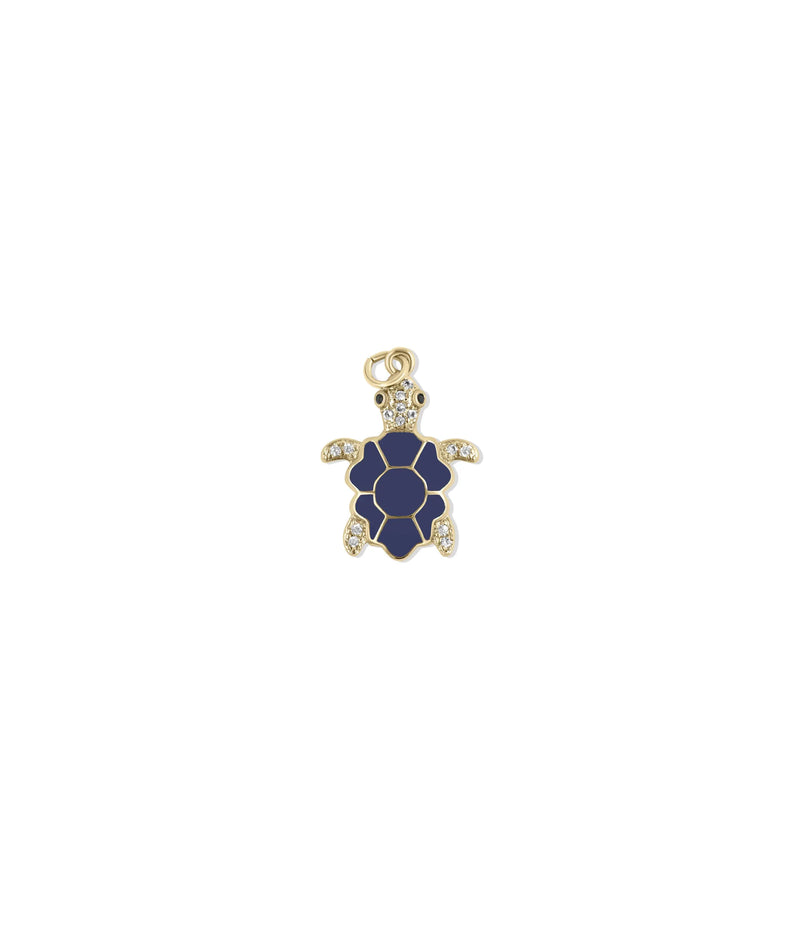 Turtle Enamel Diamond Charm distinctive ocean presentation