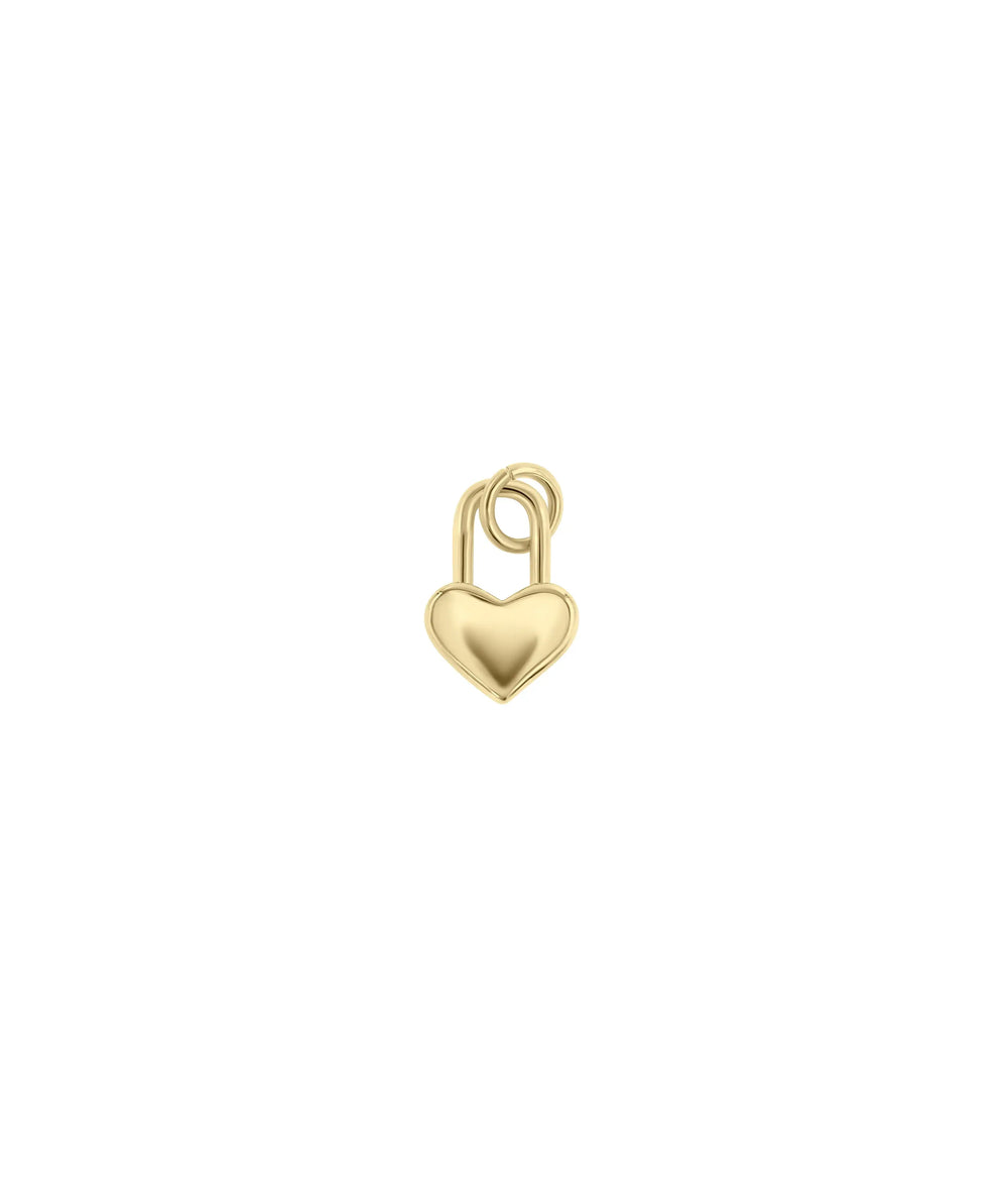 Gold Heart Charm yellow gold romantic love symbol