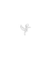 White gold Chirping Bird Charm nature design
