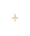 Gold Airplane Charm yellow gold travel wanderlust symbol