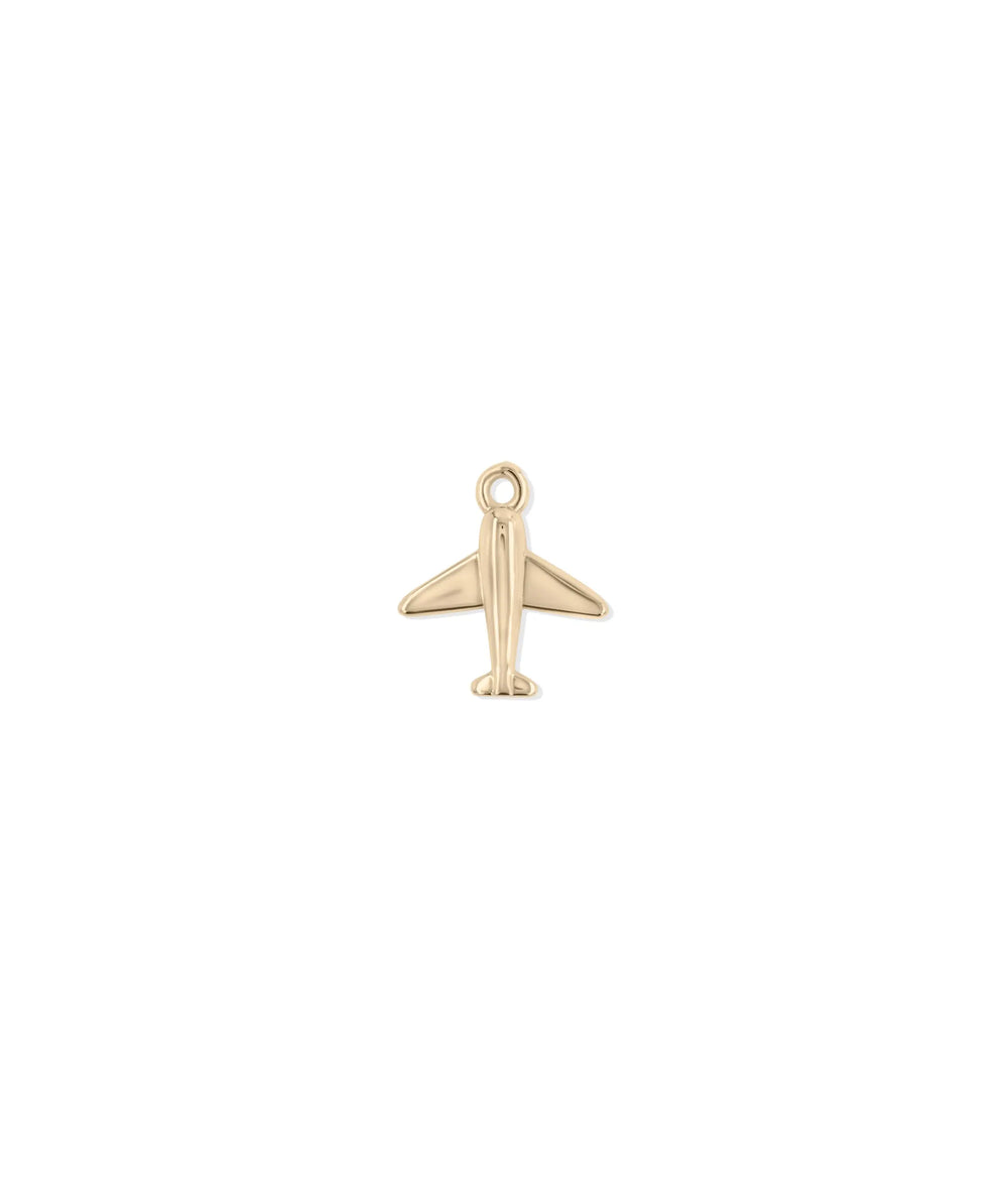 Rose gold Airplane Charm featuring aviation style