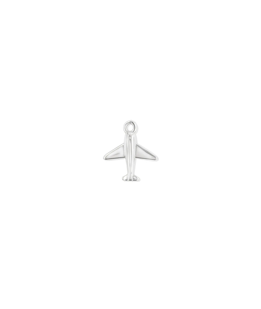 White gold Airplane Charm adventure design