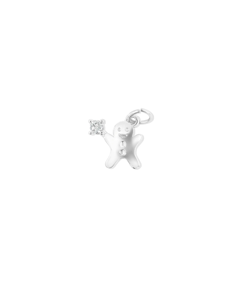 White gold Gingerbread Diamond Charm seasonal design