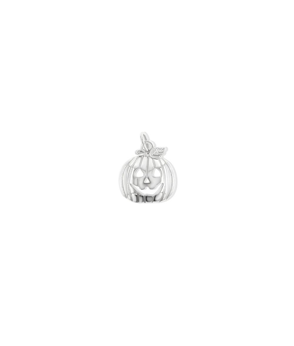 Gold Pumpkin Charm in white gold displaying festive autumn harvest form