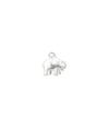 White gold Elephant Diamond Charm fortune design
