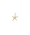 Rose gold Diamond Starfish Charm featuring ocean sparkle