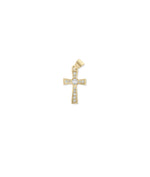 Diamond Cross Charm yellow gold sacred spiritual symbol