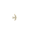 Diamond Pave Bird Charm yellow gold graceful wingspan