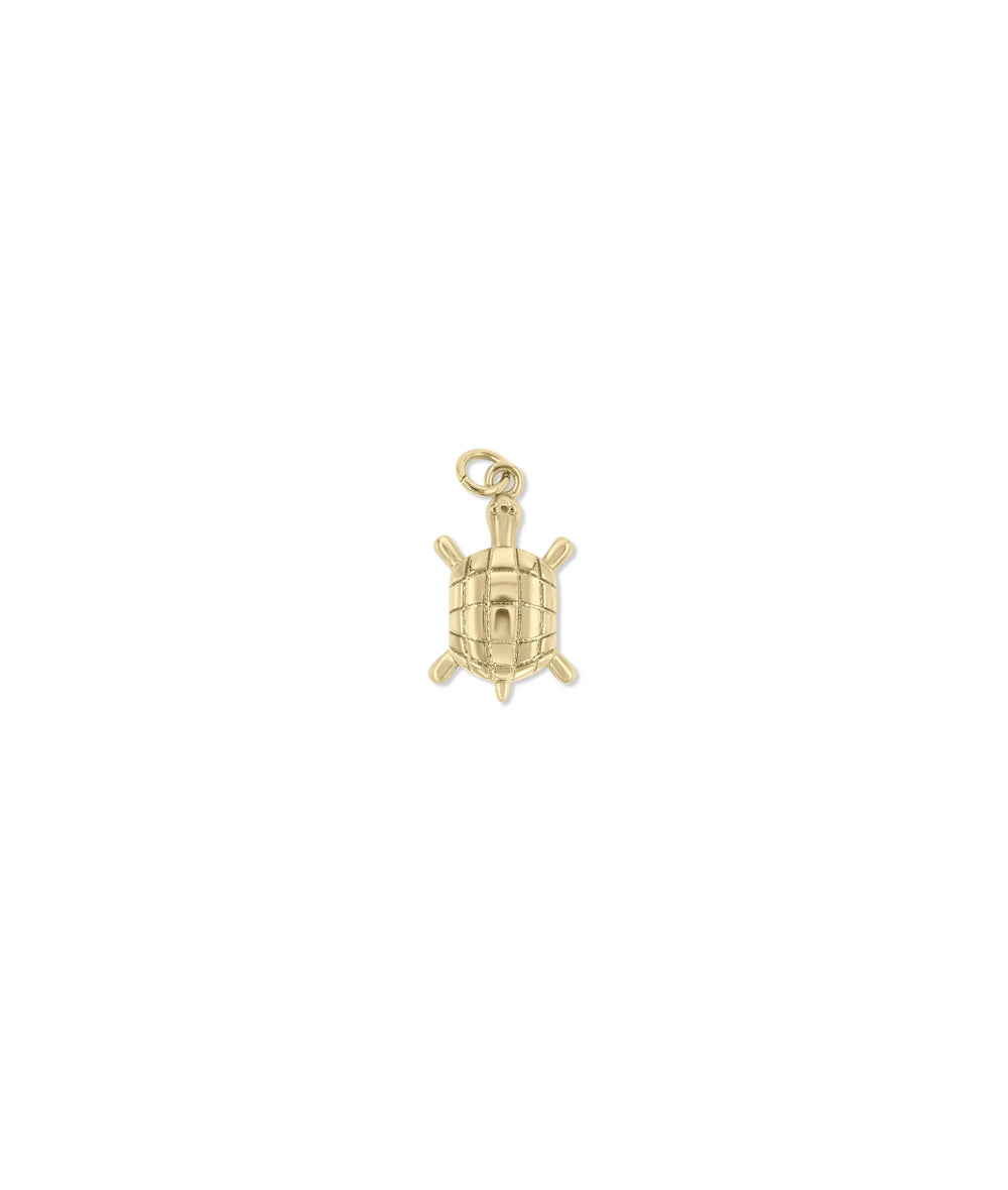Gold Turtle Charm yellow gold wisdom longevity symbol