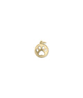 Gold Paw Circle Charm