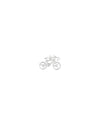 White gold Bicycle Charm cycling design