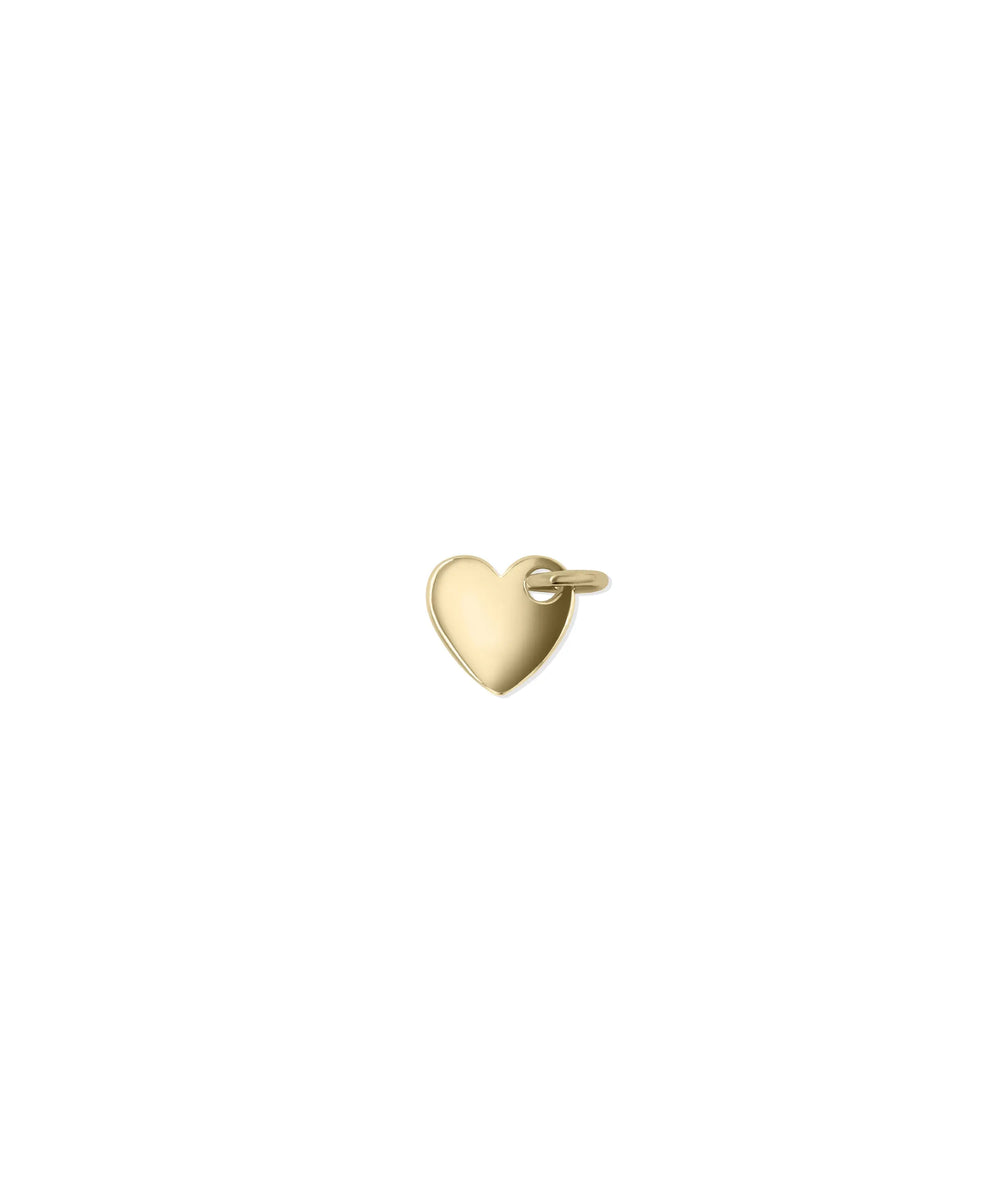 Gold Heart Charm yellow gold romantic love symbol