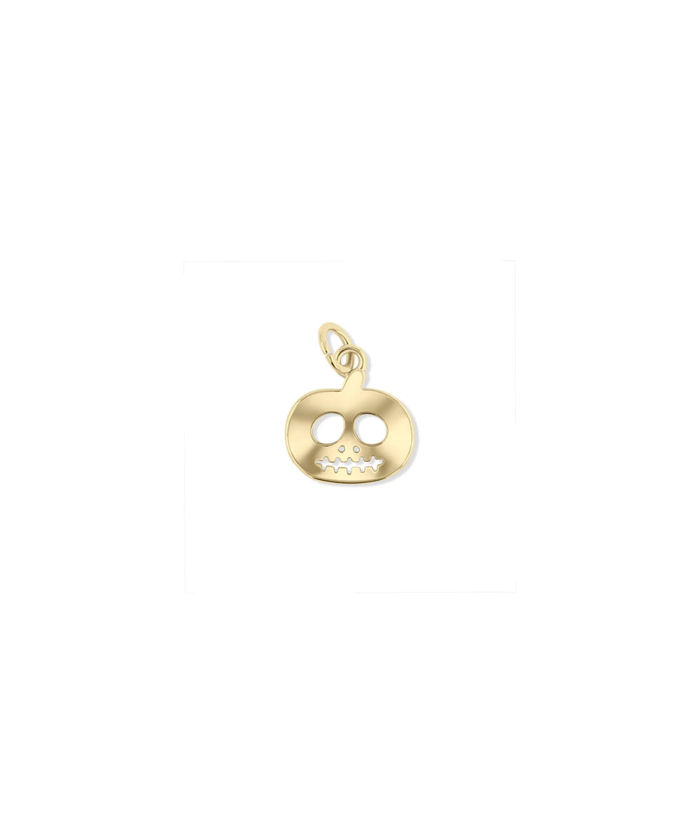 Gold Pumpkin Charm yellow gold autumn harvest symbol