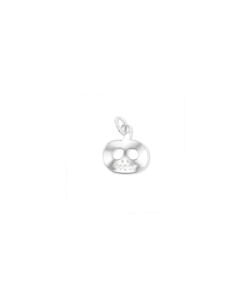 White gold Pumpkin Charm seasonal design
