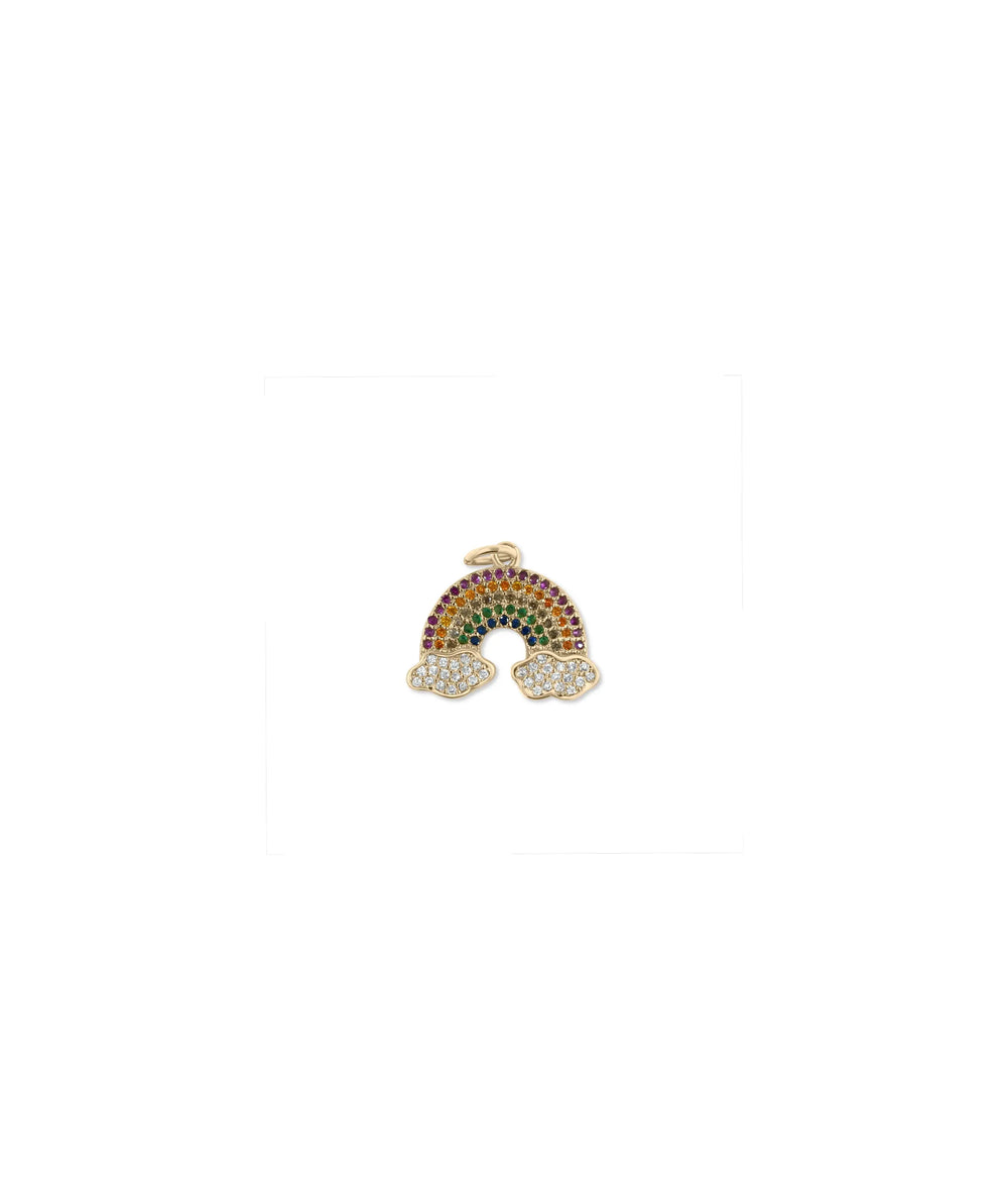 Rose gold Rainbow Pave Charm featuring uplifting sparkle