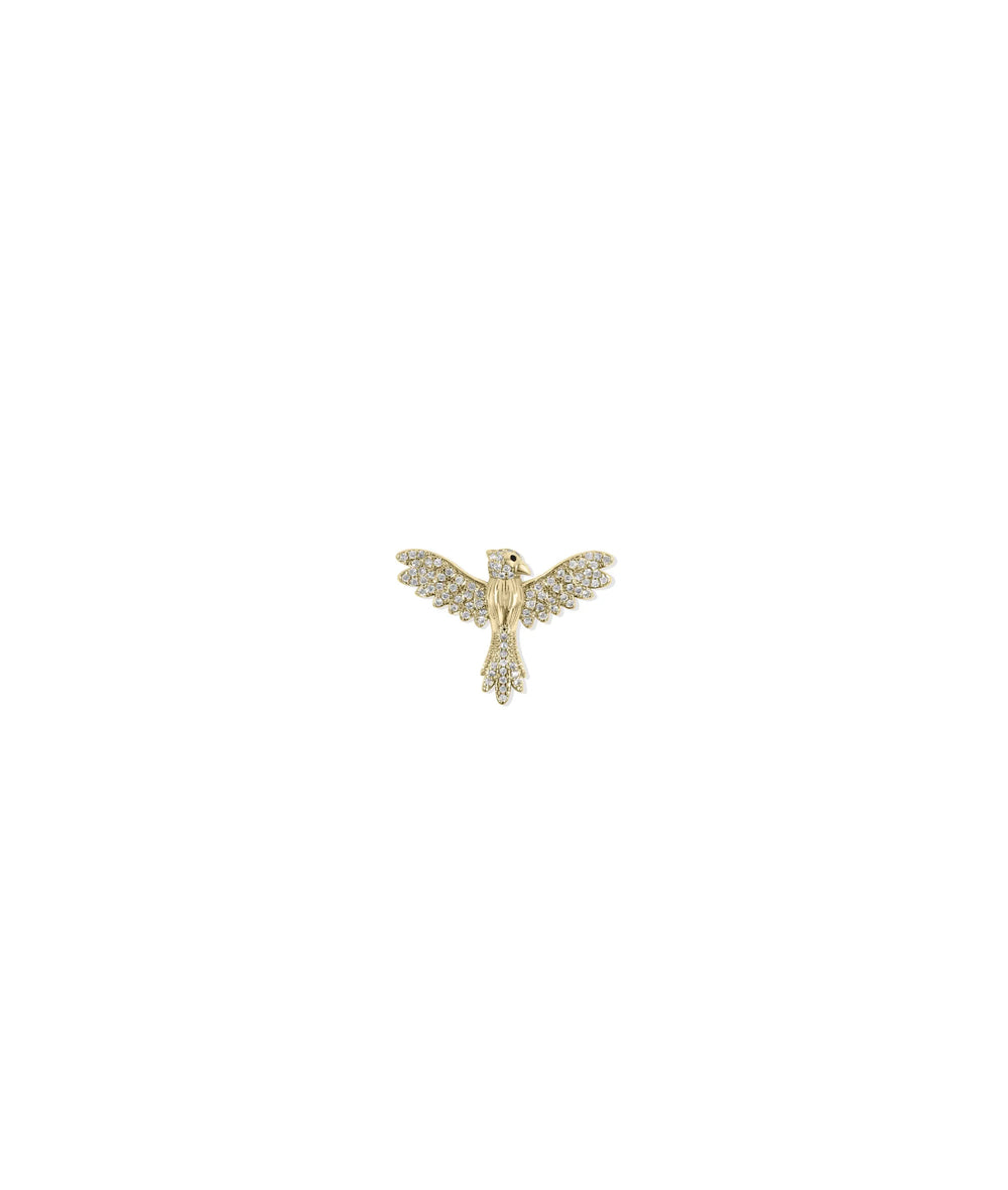 Diamond Eagle Charm yellow gold majestic wingspan symbol