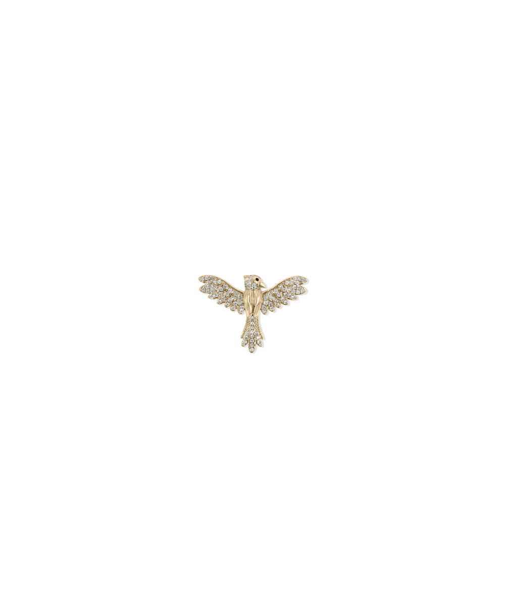 Rose gold Diamond Eagle Charm featuring soaring sparkle