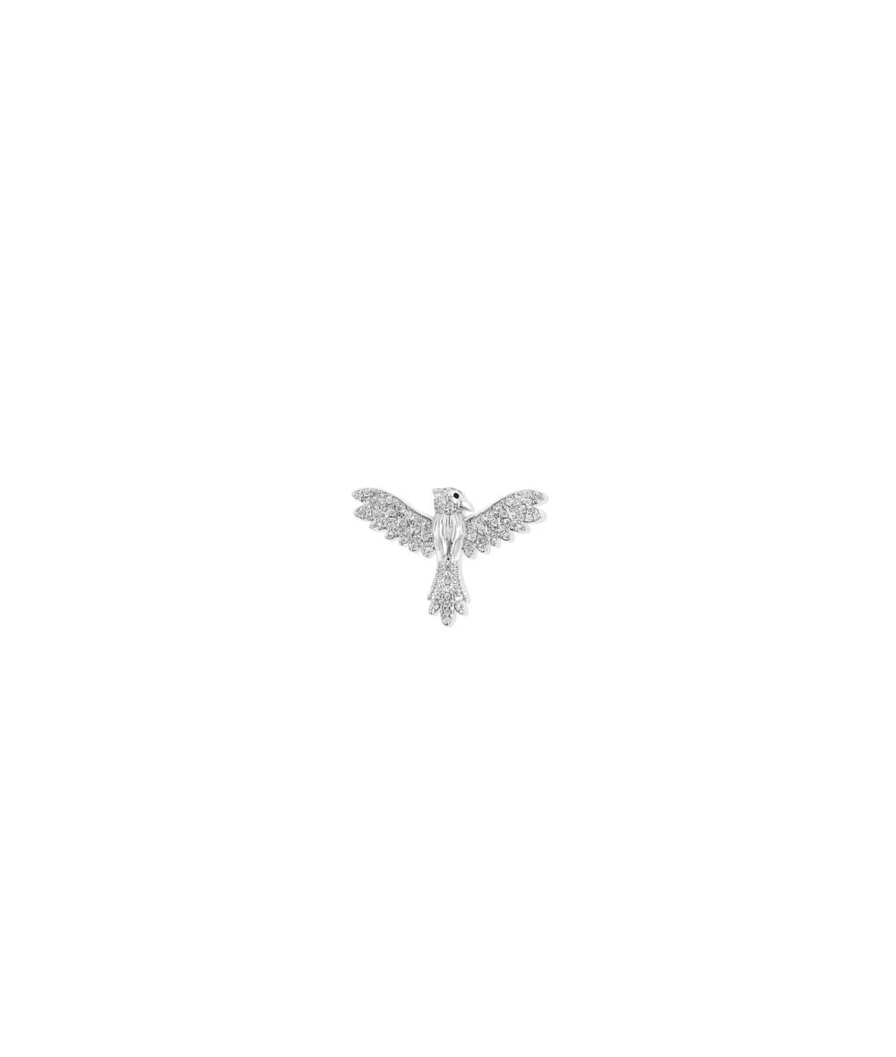 White gold Diamond Eagle Charm freedom strength design