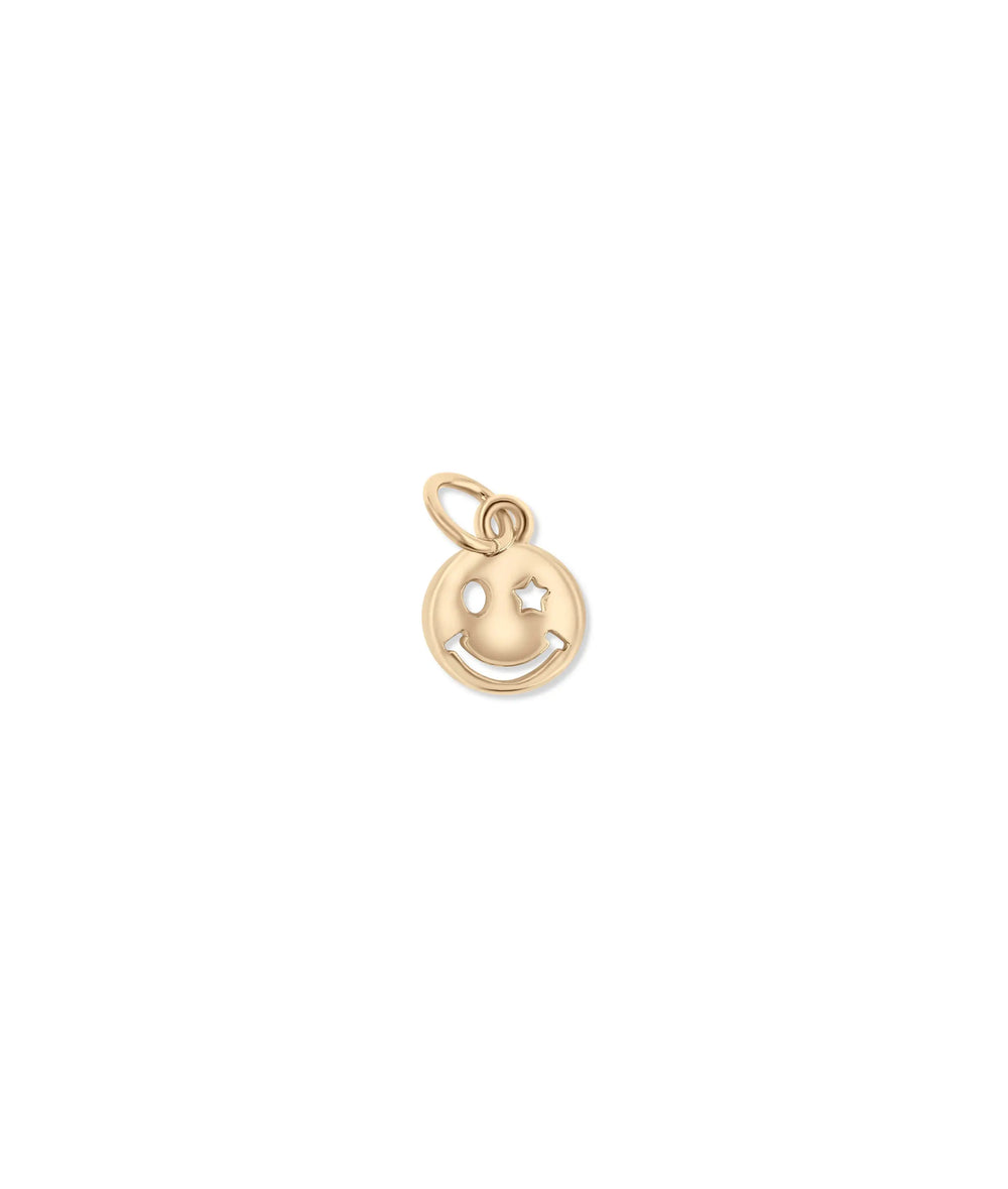 Rose gold Smiley Charm featuring cheerful style