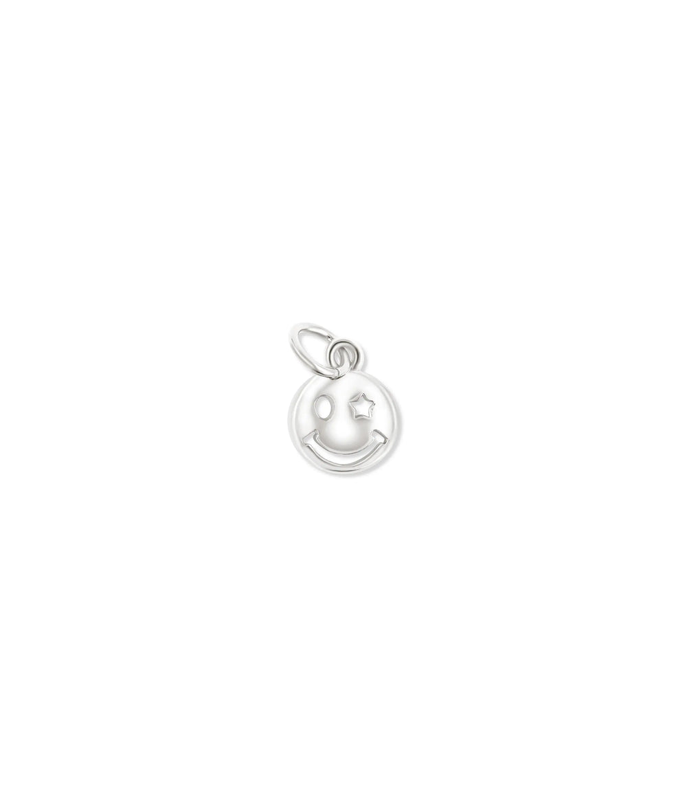 White gold Smiley Charm positivity design