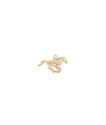 Rose gold Running Horse Charm featuring dynamic style