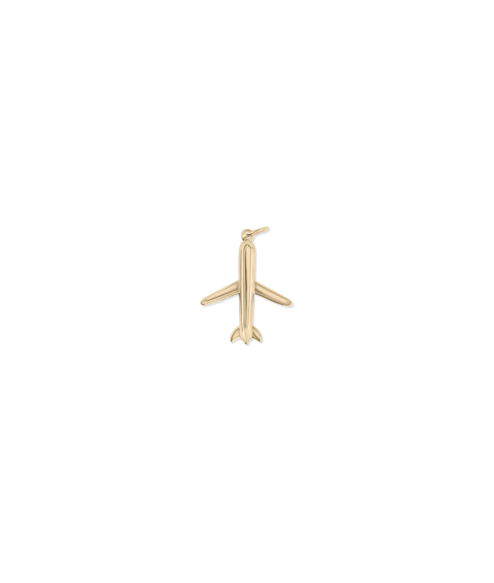 Rose gold Airplane Charm featuring aviation style