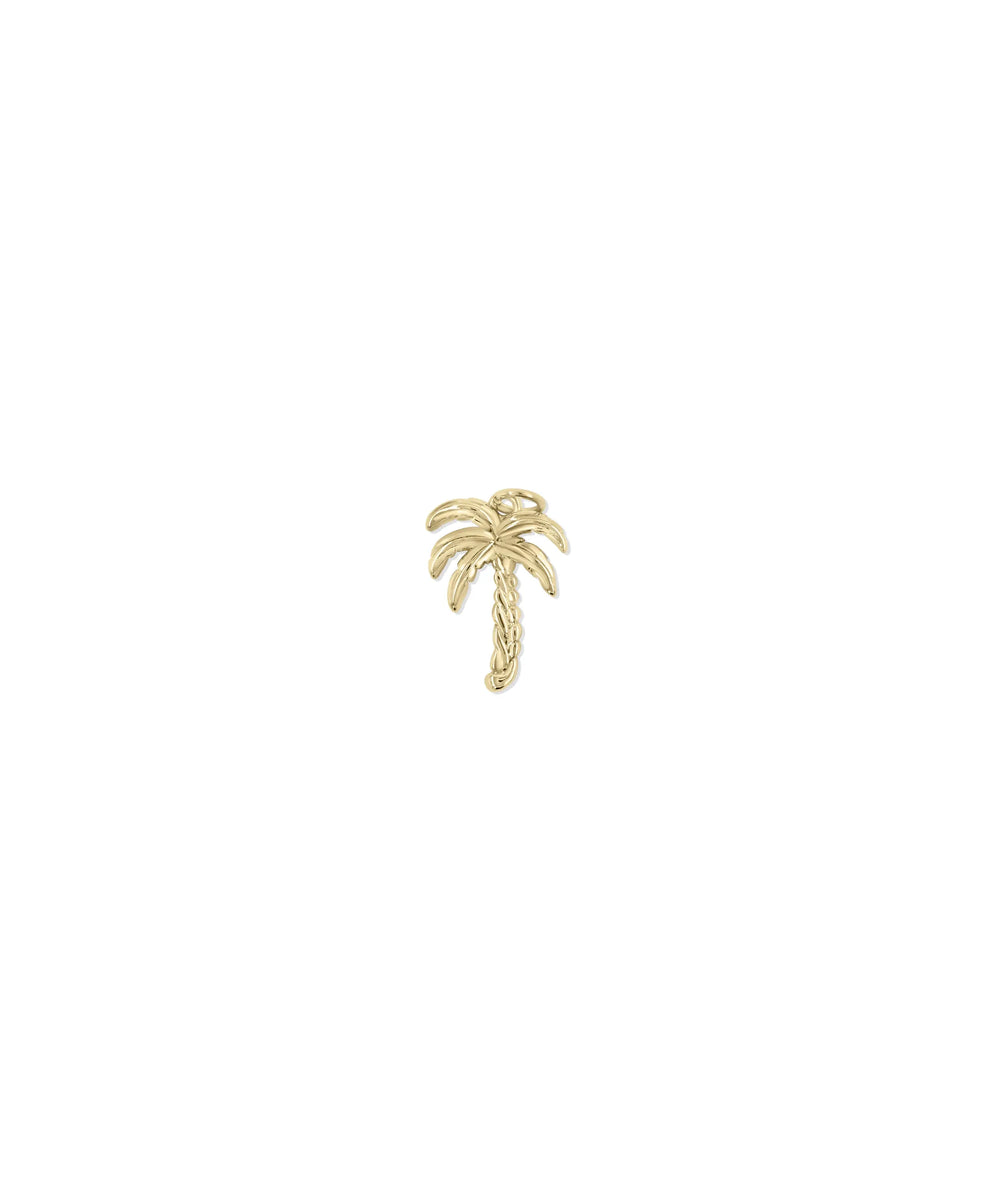 Gold Palm Tree Charm yellow gold tropical paradise symbol