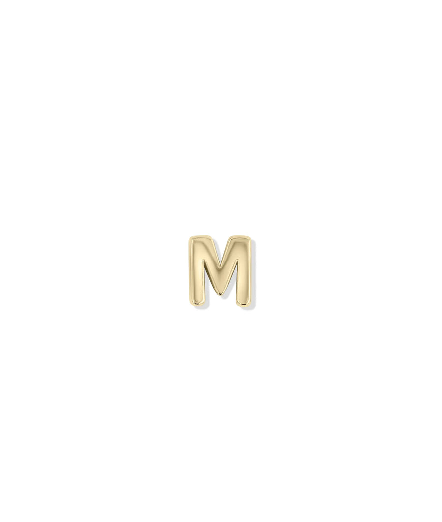 Letter Pass Through Charm yellow gold personalized innovative