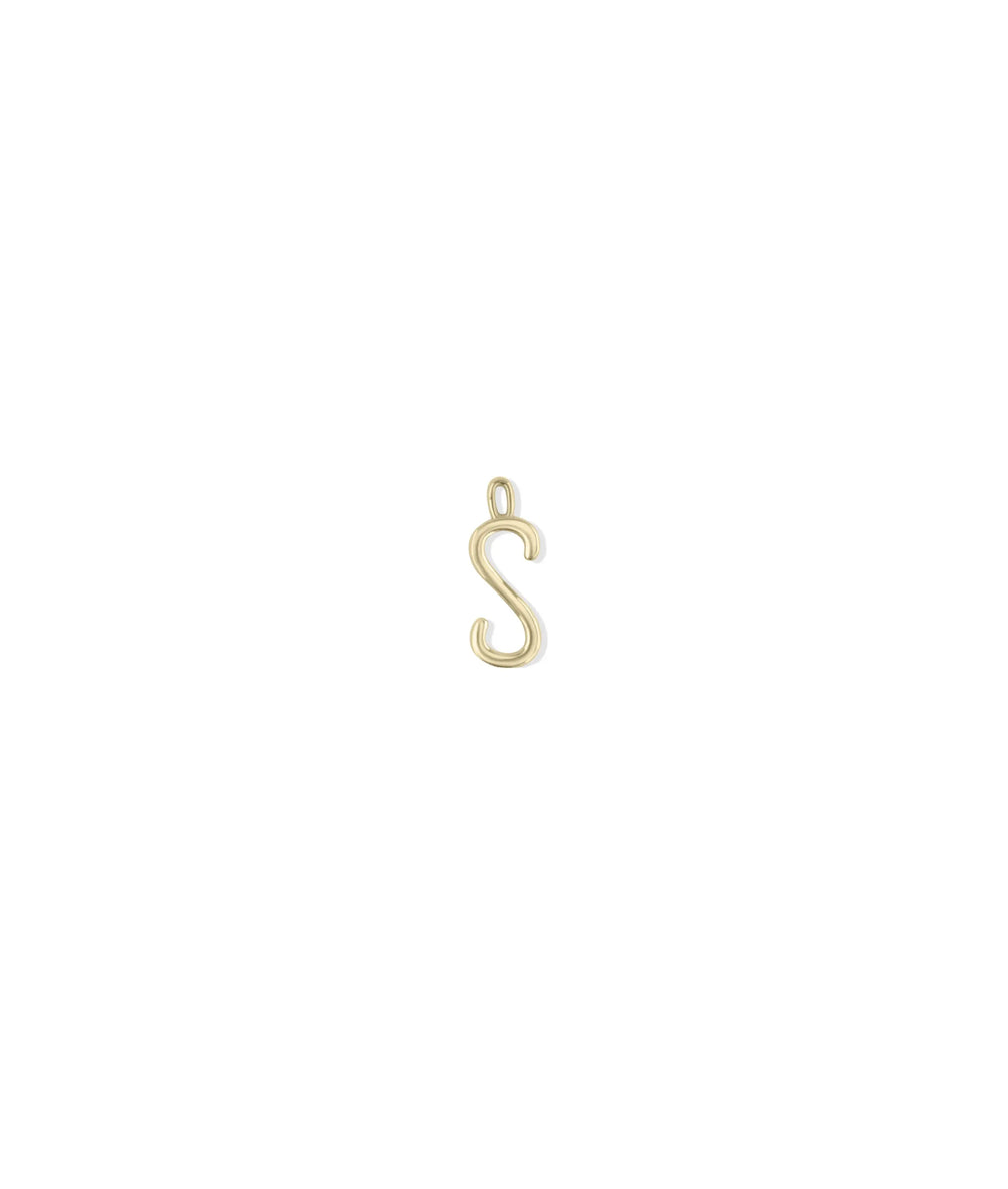 Elongated Letter Charm - 79e | Everyday 14K Gold Jewelry