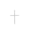 White gold Diamond Cross Charm faith expression design
