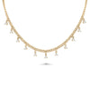 Birthstone Layered Station Necklace - 79e | Everyday 14K Gold Jewelry