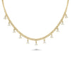 Birthstone Layered Station Necklace - 79e | Everyday 14K Gold Jewelry