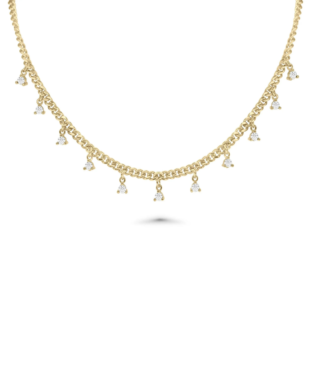 Birthstone Layered Station Necklace - 79e | Everyday 14K Gold Jewelry