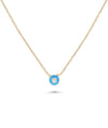 Enamel Bubble Solitaire Necklace rose gold featuring solitaire sparkle