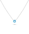 Enamel Bubble Solitaire Necklace white gold with playful elegant design