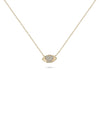 Evil Eye and Diamond Heart Necklace rose gold featuring spiritual romance