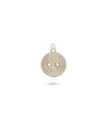 Rose gold Evil Eye Diamond Coin Charm featuring sparkle