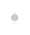 White gold Evil Eye Diamond Coin Charm talisman design