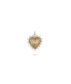 Rose gold Heart Fluted Charm featuring dimensional texture