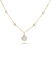 Diamond Solitaire Necklace rose gold featuring heart-shaped center stone